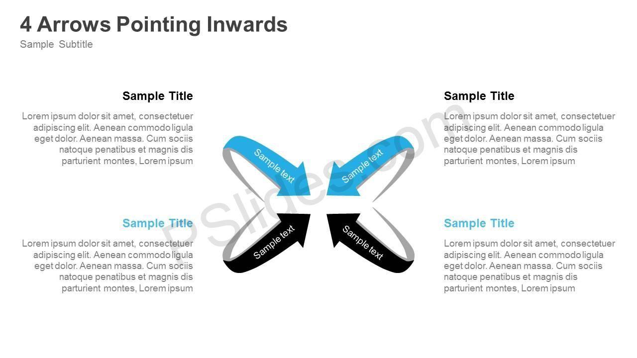 4 Arrows Logo - Arrows Pointing Inwards PPT