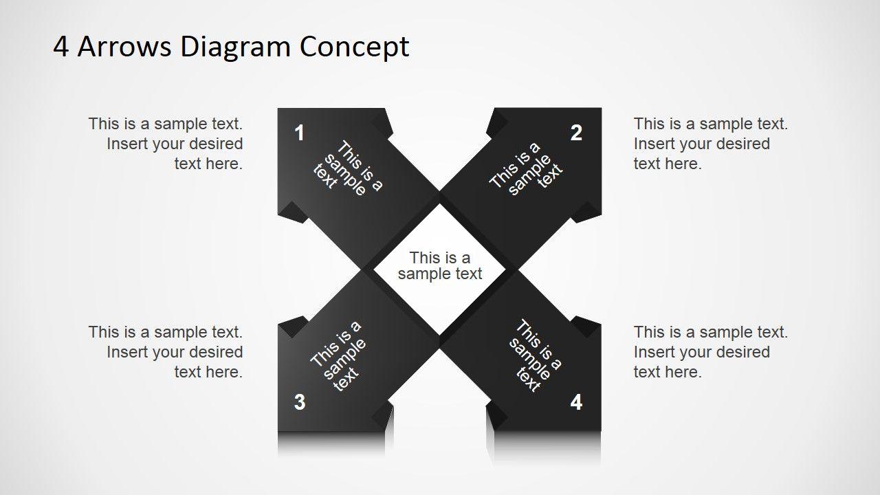 4 Arrows Logo - Free 4 Arrows Diagram Slides for PowerPoint - SlideModel