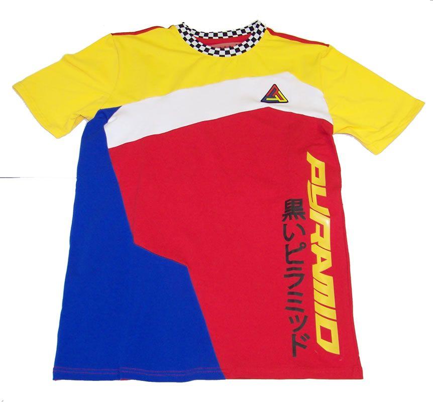 Black Red S Logo - Black Pyramid Multi Red S/S Shirt (Y161437), Hookup Fashions