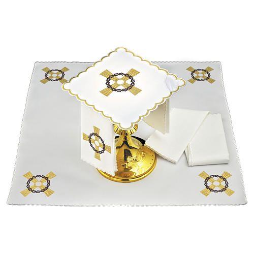 Gold Cross with Crown Logo - Altar linen golden cross & crown of thorns, cotton | online sales on ...