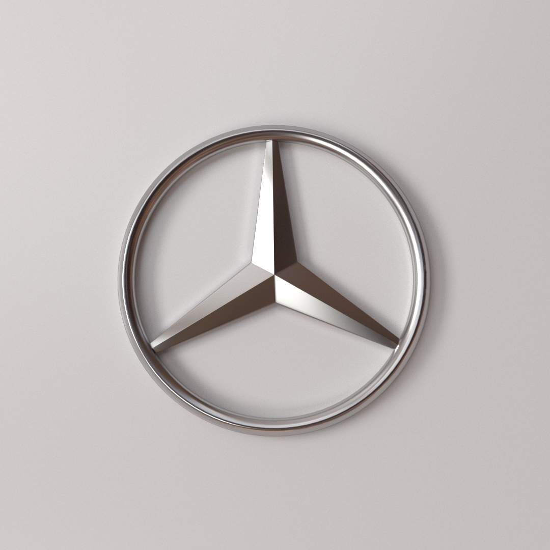 Mercedes Car Logo - Mercedes Benz Logo 3D Model