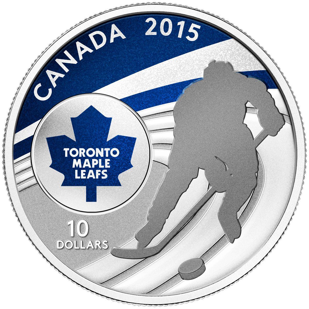 Toronto Maple Leafs Hockey Logo - $10 Fine Silver Coin Maple Leafs. Royal Canadian