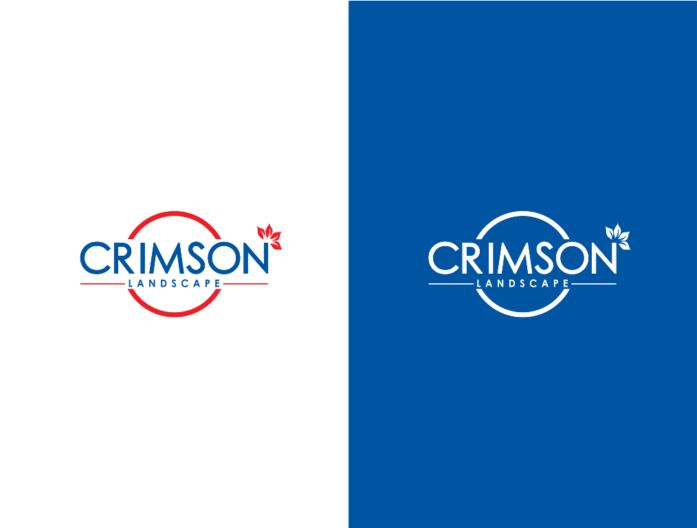 Crimson and Blue Logo - Elegant, Playful, Landscape Gardening Logo Design for Crimson ...