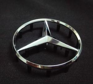 Benz Logo - MERCEDES BENZ LOGO STEERING WHEEL BADGE EMBLEM SILVER STAR 52 mm