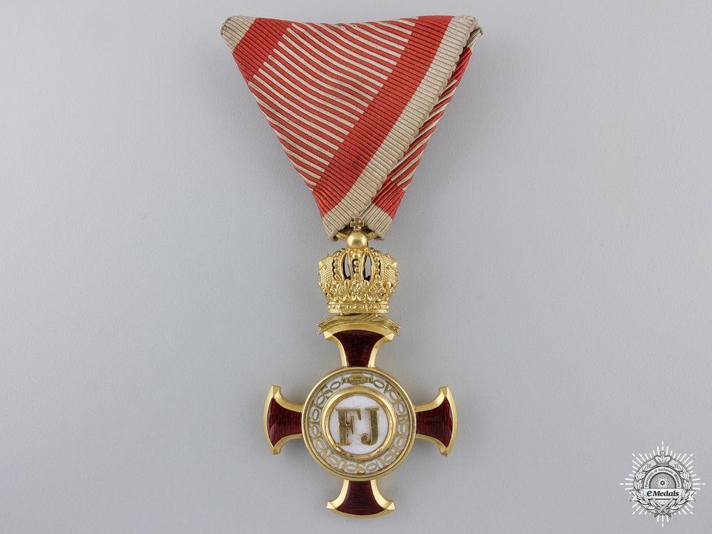 Gold Cross with Crown Logo - An Austrian Golden Cross of Merit with Crown by V.Mayer