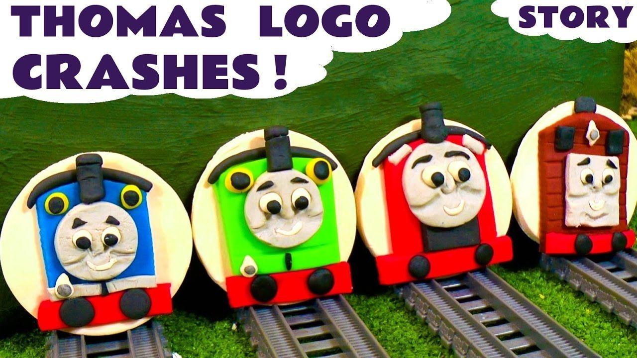 Thomas the Train Logo - Thomas and Friends Play Doh Toy Trains Logo Crashes with Superheroes