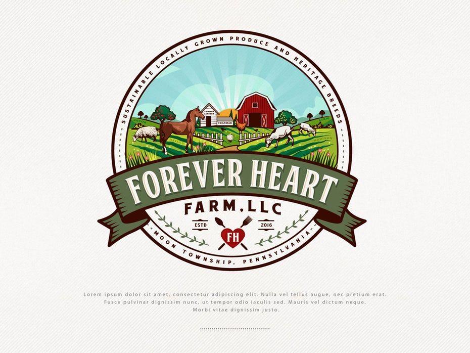 Farmyard Logo - 32 farm logos we really dig - 99designs