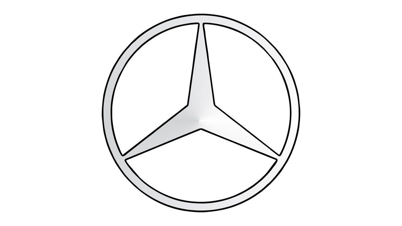 Benz Logo - How to Draw the Mercedes-Benz Logo (symbol) - YouTube