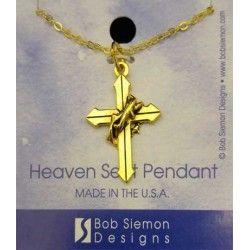 Gold Cross with Crown Logo - Necklaces His Glory Judaica, Messianic and Christian Supplies
