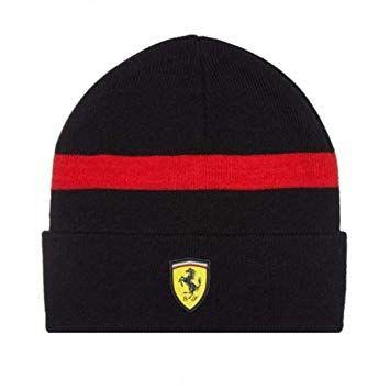 Ferrari 2017 Logo - Ferrari knitted beanie hat with embroidered Ferrari Logo, 2017 range ...