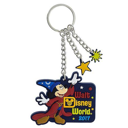 Mickey 2017 Logo - Disney Keychain Keyring - 2017 Logo - Sorcerer Mickey Mouse