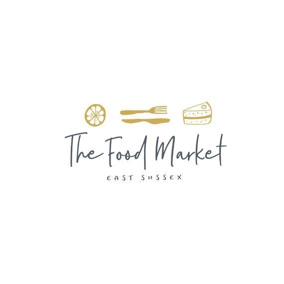 Food Market Logo - Cooking Logo Knife and Fork Logo Baking Logo Food Blog