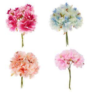 Carnation Flower Logo - 6pcs 4cm Artificial carnation flowers Stamen silk flower bouquet for ...