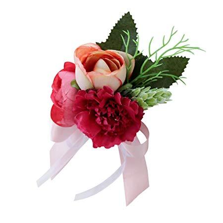 Carnation Flower Logo - Sharplace Elegant Corsage Tea Rose Carnation Flower Boutonniere Pin