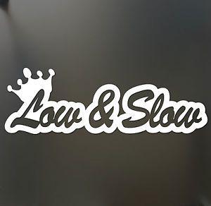 Slow Honda Logo - Low & Slow sticker Funny JDM honda lowered car truck window decal ...