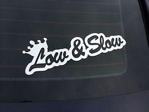 Slow Honda Logo - Low & Slow sticker CHROME Funny JDM acura honda lowered car truck ...