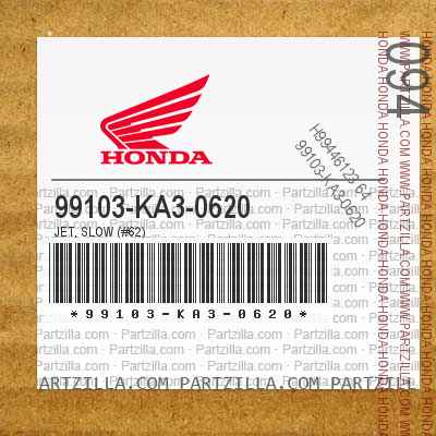 Slow Honda Logo - Honda 99103-KA3-0620 - JET, SLOW (#62) | Partzilla.com