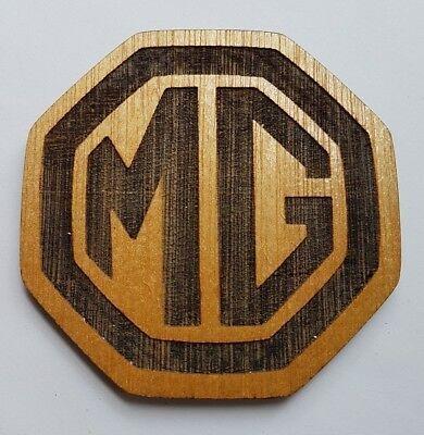Morris Car Logo - MG (MORRIS GARAGES) car logo coaster laser cut from birch ply ...