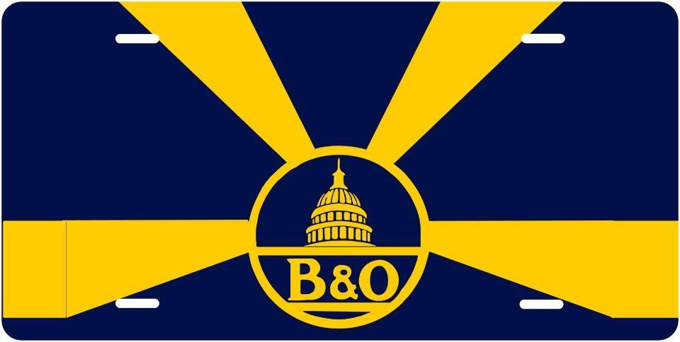 Starburst Logo - Baltimore & Ohio (B&O) Starburst Logo License Plate