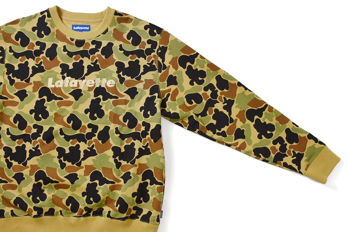 Camo Duck Logo - BLEECKER: Lafayette Lafayette Lafayette LOGO CAMO CREW NECK ...