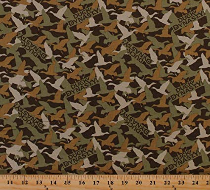 Camo Duck Logo - Amazon.com: Cotton Duck Dynasty Camo Camouflage Ducks on Brown ...