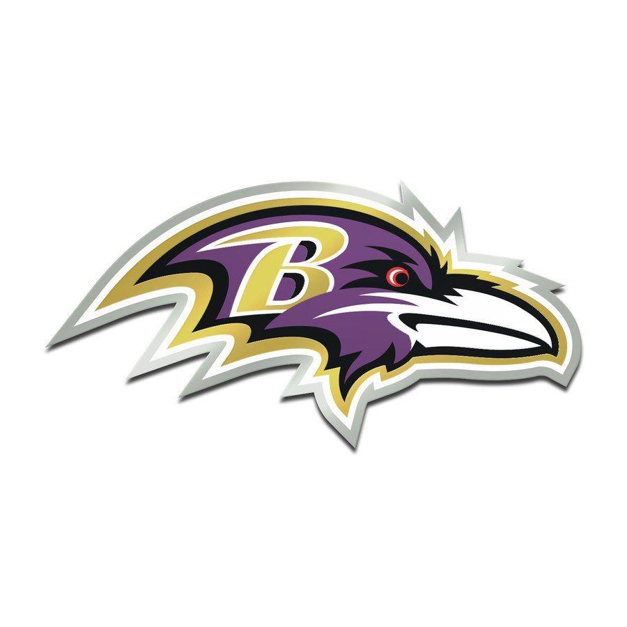 Freeform Logo - Baltimore Ravens Metallic Freeform Logo Auto Emblem