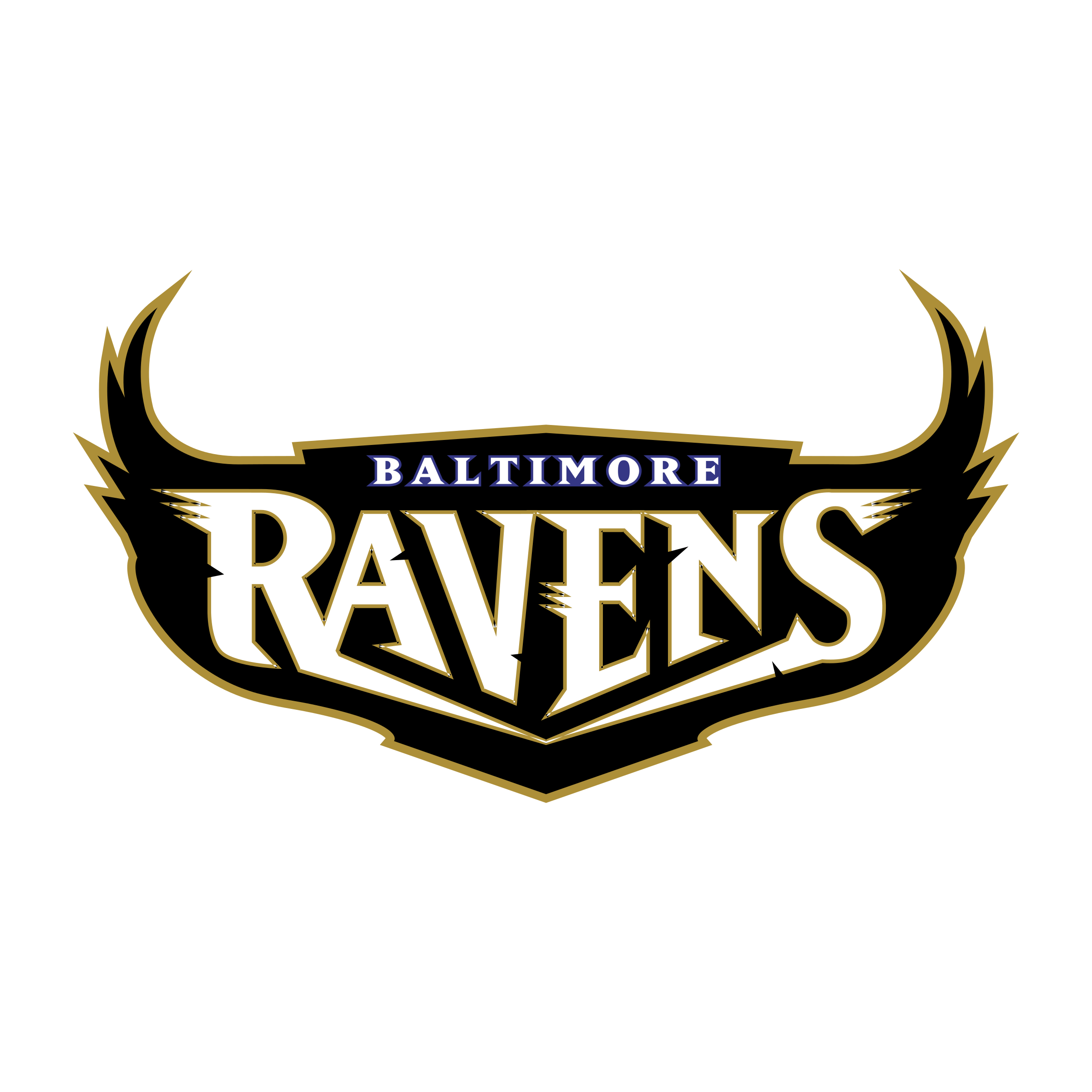 Ravens Logo - Baltimore Ravens 02 Logo SVG Vector & PNG Transparent - Vector Logo ...