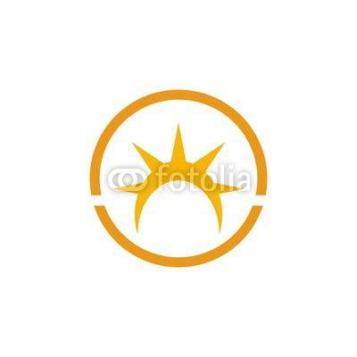 Round Sun Logo - round sun logo vector. Buy Photo