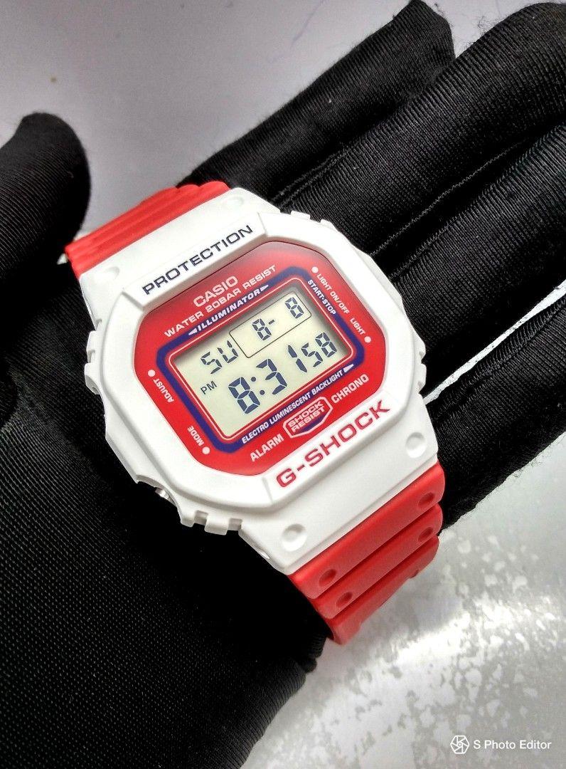 Red White and Square G Logo - FREE DELIVERY * Brand New 100% Authentic Casio GShock Red White ...