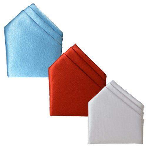 Red White and Square G Logo - Sunshopping men's sky blue red and white pocket Square pack of three ...