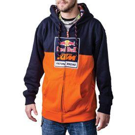 Factory KTM Logo - KTM Red Bull Factory Racing Logo Zip-Up Hooded Sweatshirt | Casual ...