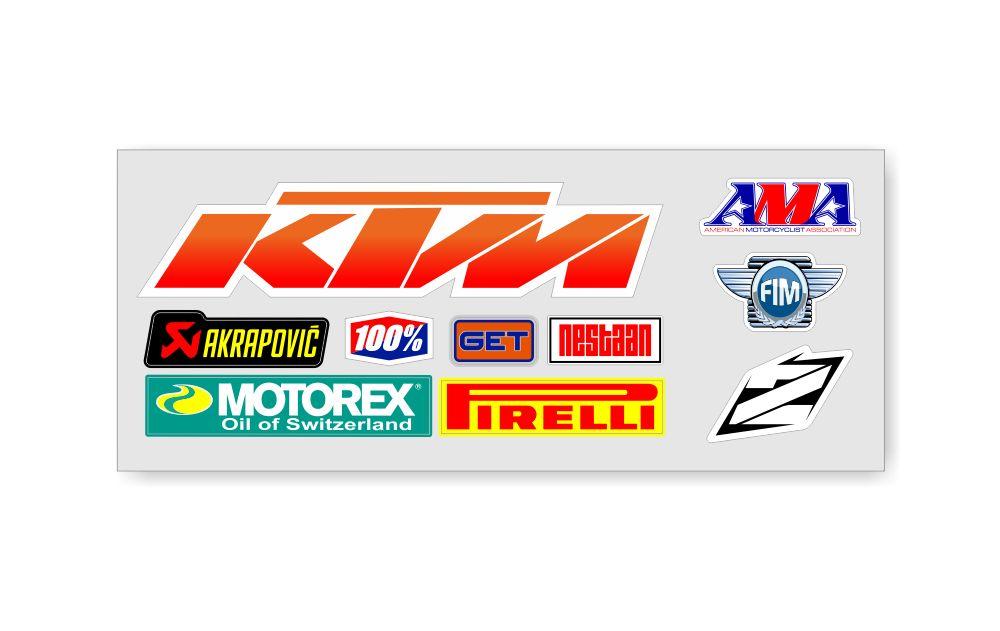 Factory KTM Logo - JERSEY IRON-ON SPONSOR LOGO KIT - FACTORY KTM | ZERO9 MX GRAPHICS