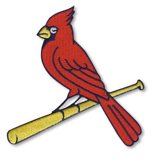 Cardinal On Bat Logo - St. Louis Cardinals Alternate Team Logo Cardinal on Bat Patch Jersey ...
