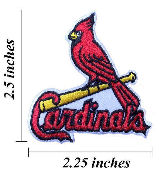 Cardinal On Bat Logo - St Louis Cardinals Birds On Bat logo Size 2.25 | Etsy