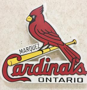 Cardinal On Bat Logo - Cardinals logo - Cardinal on Bat – Country Heritage Creations
