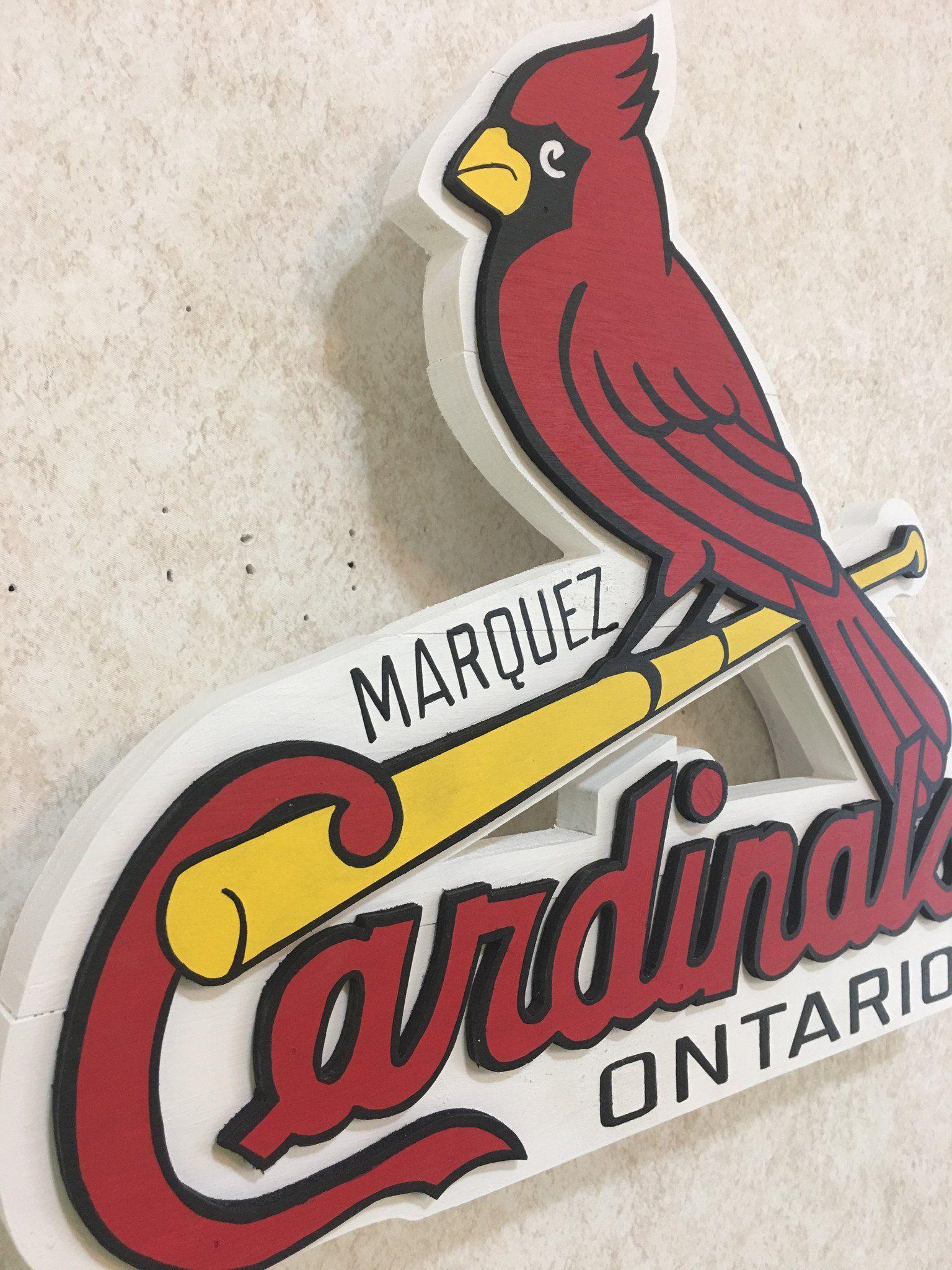 Cardinal On Bat Logo - Cardinals logo - Cardinal on Bat – Country Heritage Creations