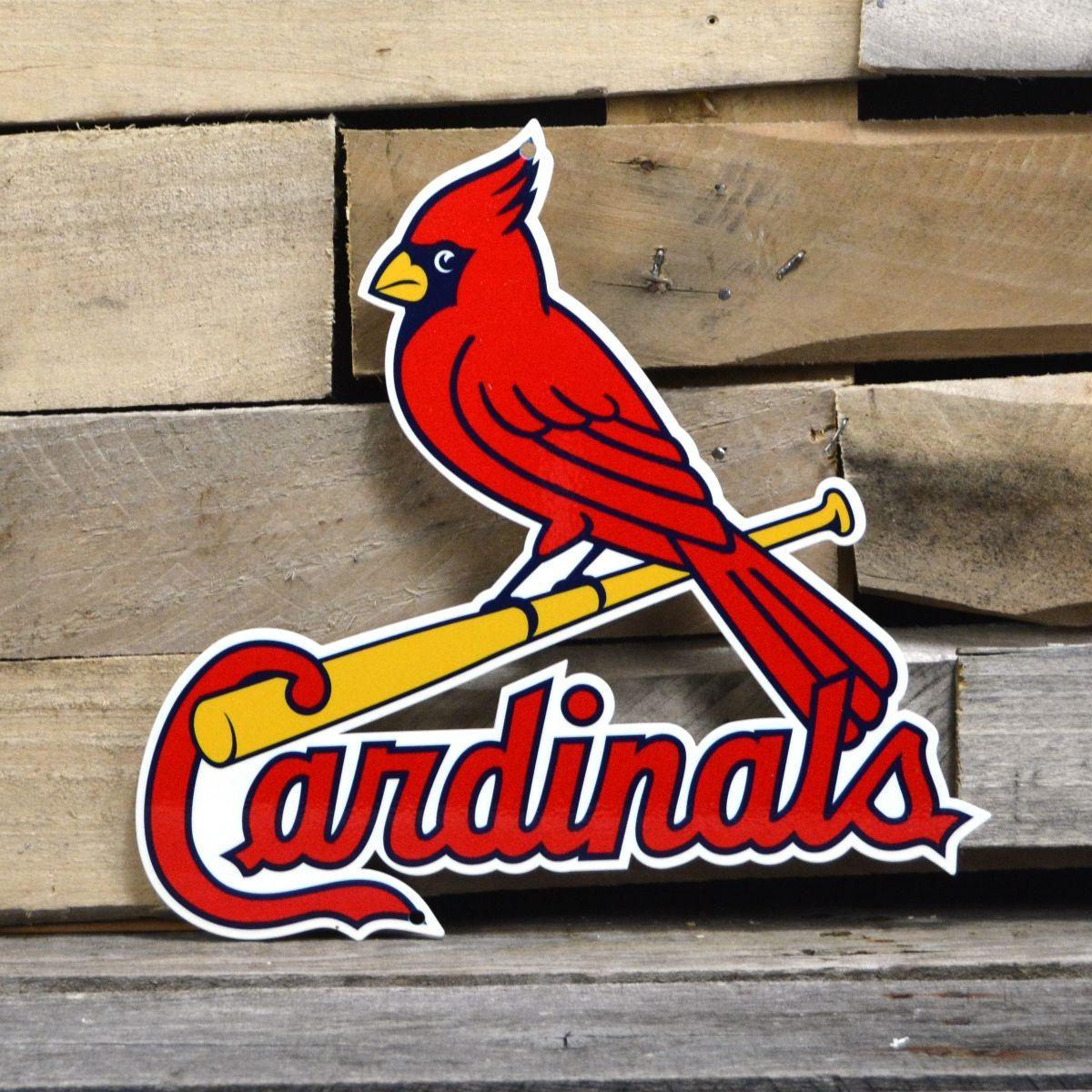 Cardinal On Bat Logo - Authentic Street Signs 94002 12 in. Cardinals Bird On Bat Steel Logo