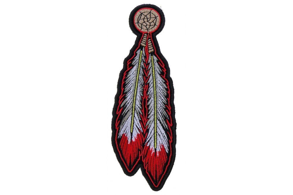 Red White Feather Logo - Red White Feathers Patch | Feather Patches -TheCheapPlace