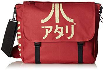Crimson Colored Logo - Meroncourt BIO-MB221005ATA Messenger Bag with Japanese Logo, Red ...