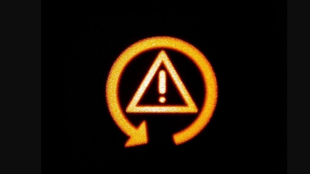 Pointing Down Triangle Car Logo - BMW lack of Power speed Triangle warning light on dash - YouTube
