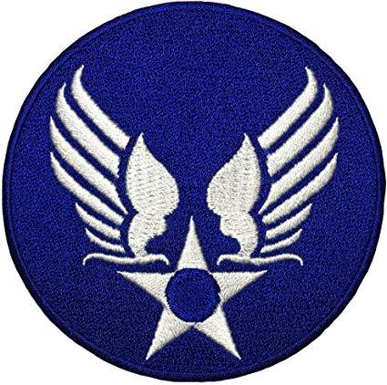 Blue Military Logo - US Air Force Army Military Jacket Vest Star Wings Sew
