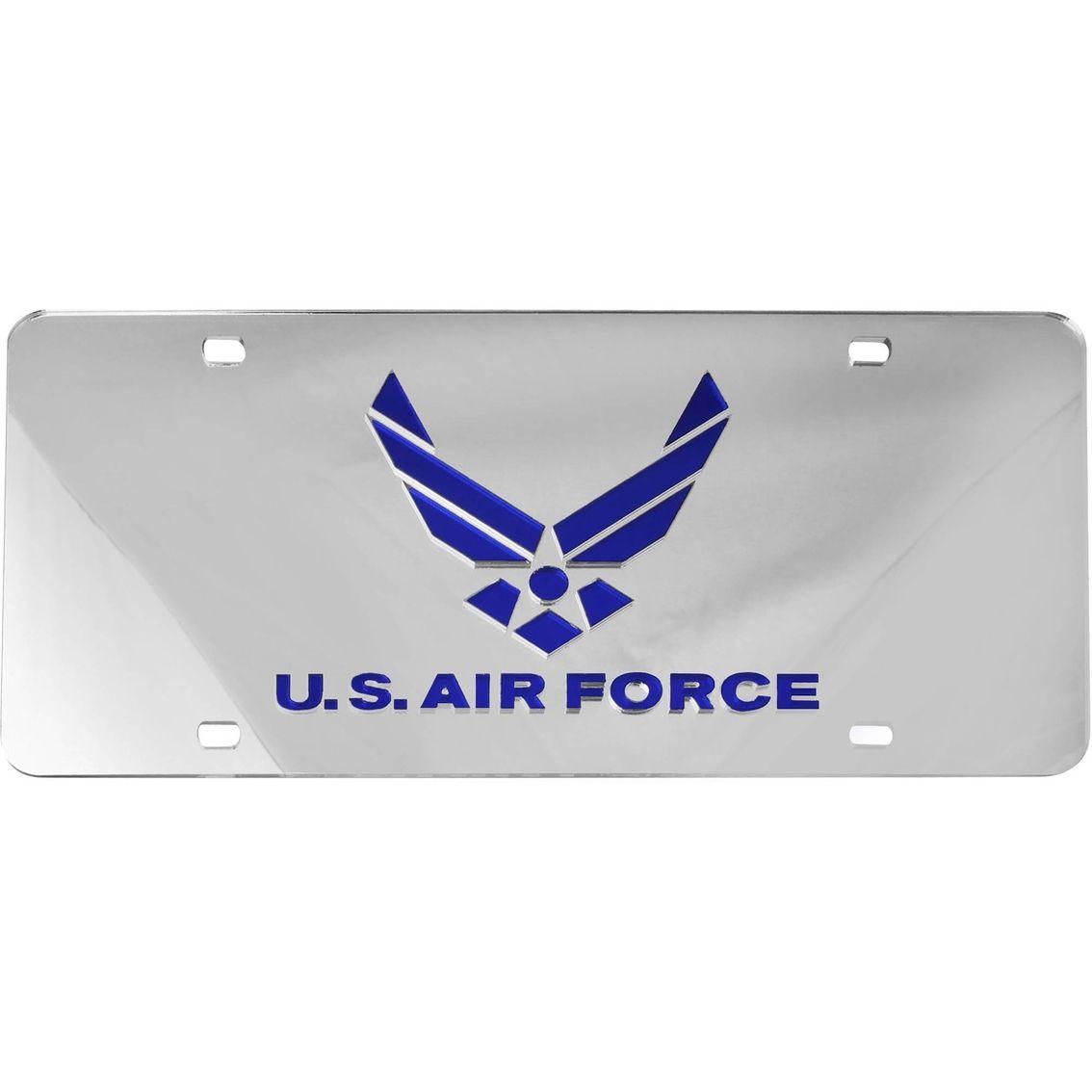 Blue Military Logo - Mitchell Proffitt U.s. Air Force Mirror License Plate. Military