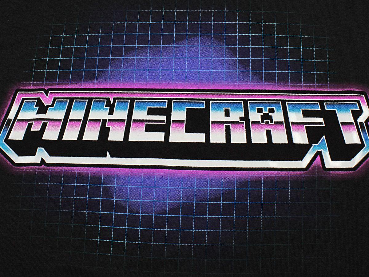 Small Minecraft Logo - Seven Times Six: Minecraft Boys' Neon Logo Grid T-Shirt (X-Large ...