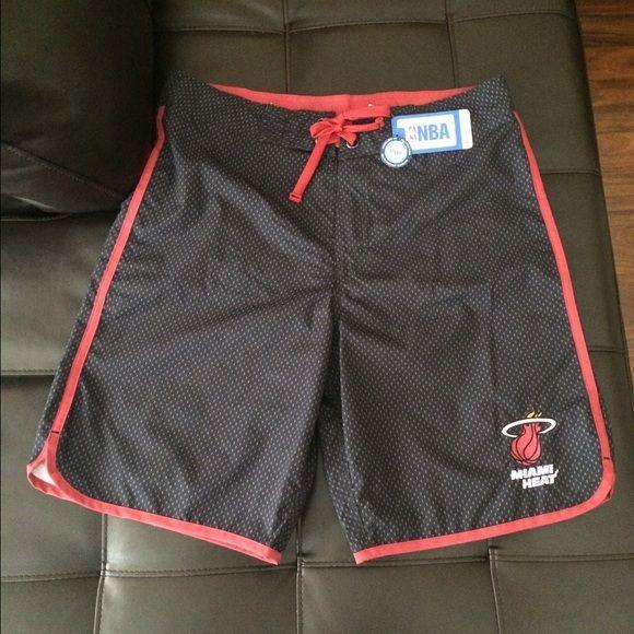 Grey with Red Lining Logo - MAKE OFFER NBA Swim Shorts NBA Swim Shorts. Black/Grey with Red ...