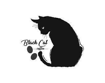 Black Cat Logo - Black Cat Logo | Etsy