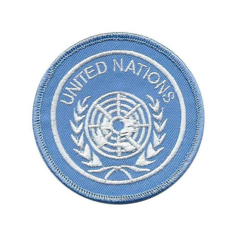 Circular White Globe Logo - United Nations (White Globe In Wreath On Sky Blue) United Nations insi