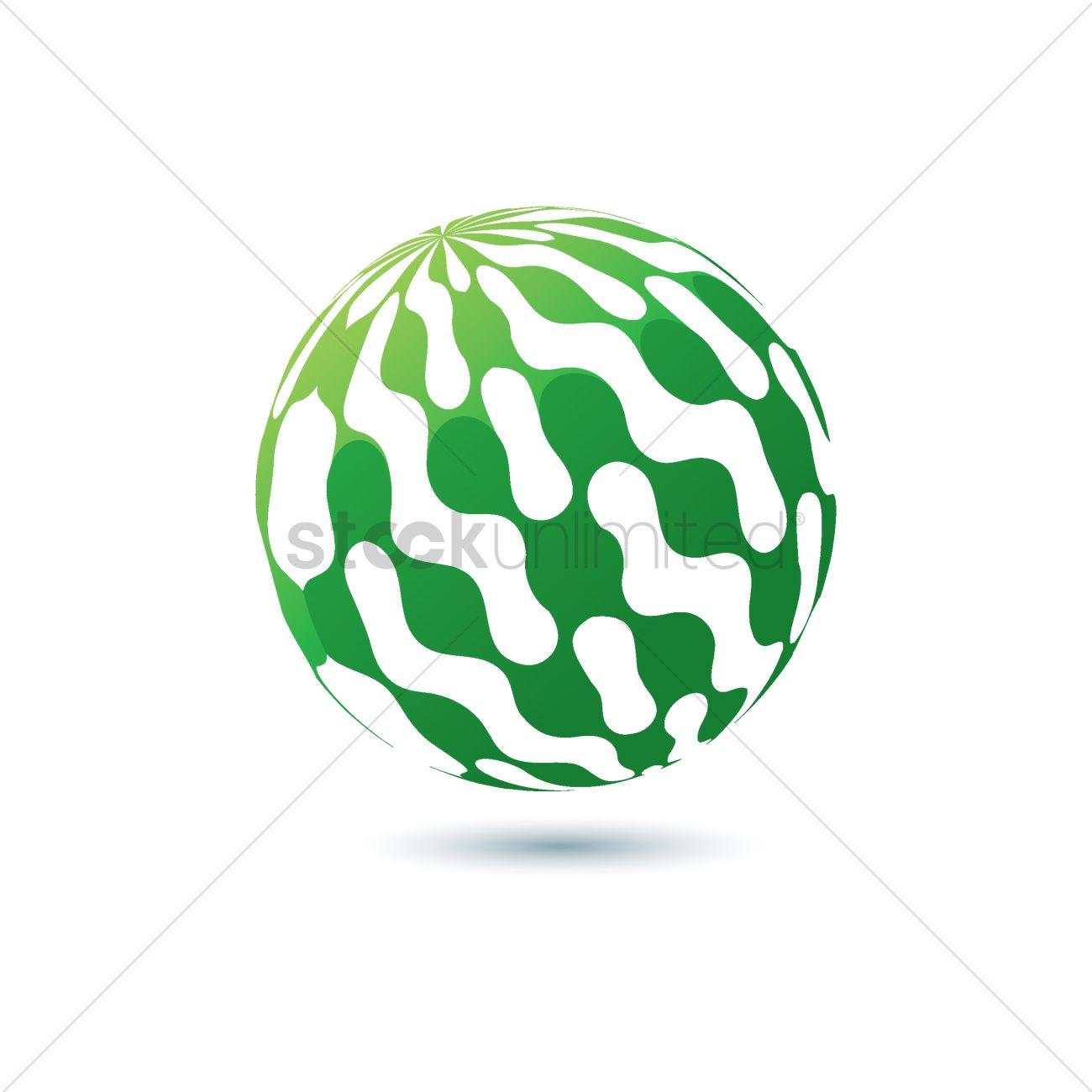 Circular White Globe Logo - Globe logo element Vector Image