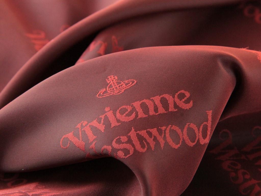 Grey with Red Lining Logo - Dressmaking Fabric | Logo Stretch Viscose Lining - Wine Details ...