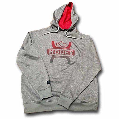 Grey with Red Lining Logo - Hooey Gray & Red Ombre Logo Performance Hoodie w/ Hood Lining ...
