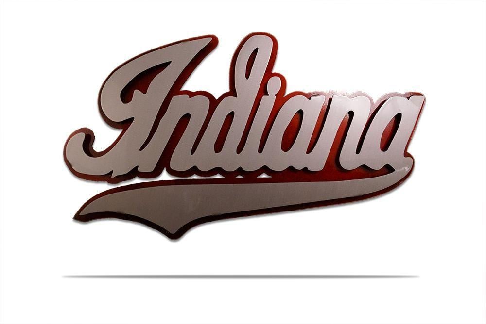Indiana Logo - Indiana University Stainless Steel Wall Art - Hex Head Art